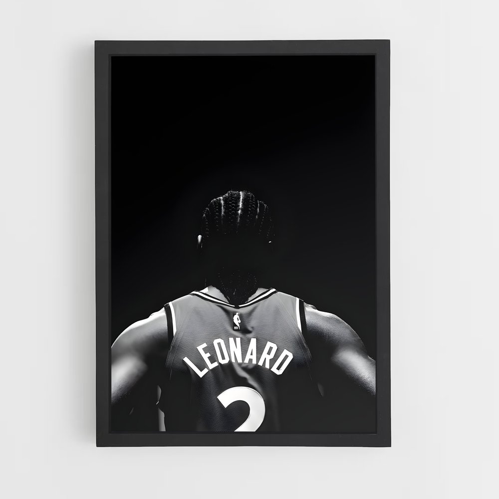 Poster La Légende en Noir et Blanc – affiche Basketball (vue 2)